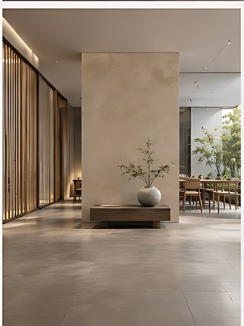 Sảnh lát sàn gạch